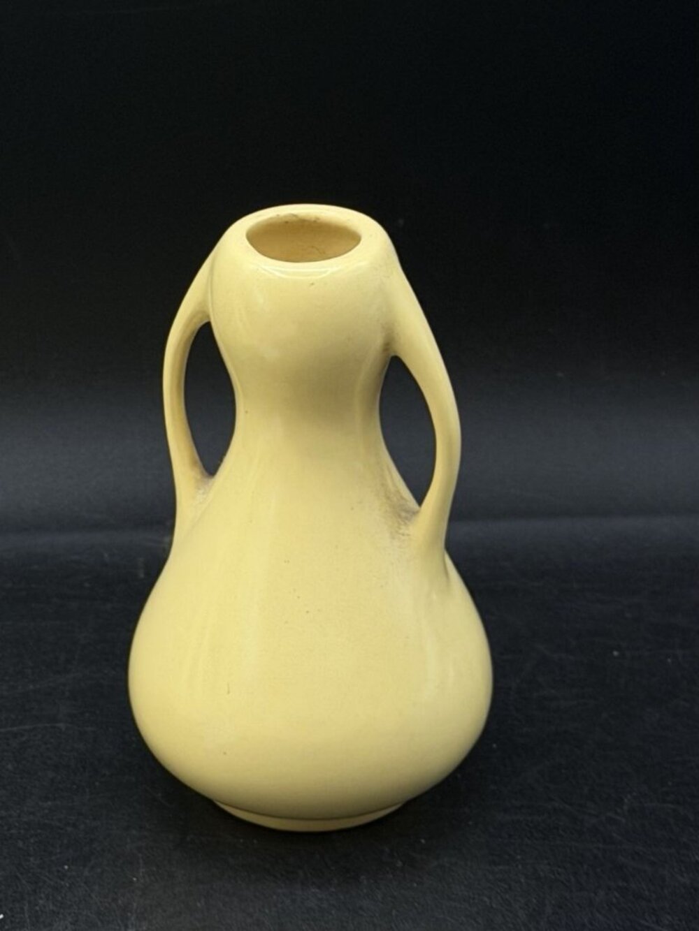 Metlox Yellow Glaze Double Handle Mini Bud Flower 4.5” Vase